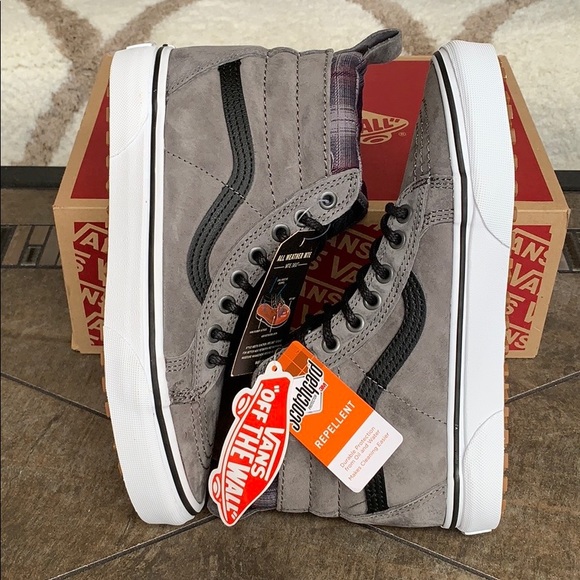 • VANS SK8-Hi Mte Pewter/Plaid/True White WMNS - Picture 6 of 16